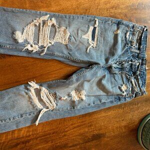 GAP womens mid-rise relaxed crop jeans size 25